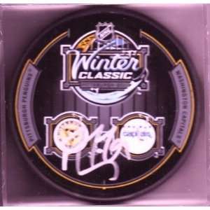 Autographed Marc Andre Fleury Puck   WINTER CLASSIC   Autographed NHL 