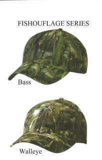 FISHOUFLAGE Fishing Camouflage Camo Bass Walleye Hat Cap  