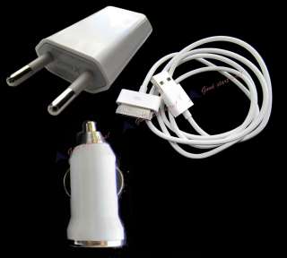   Wall Charger Adapter Car Charger USB Data Cable for iphone 4G 3G ipod