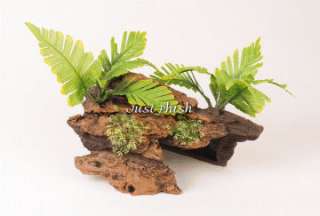 Marina Malayasian Driftwood w Plants Aquarium Ornament  