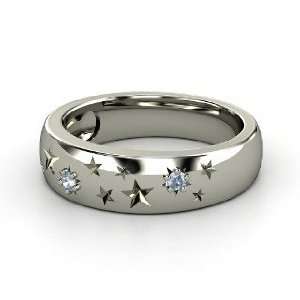   in the Stars Ring, Sterling Silver Ring with Aquamarine Jewelry