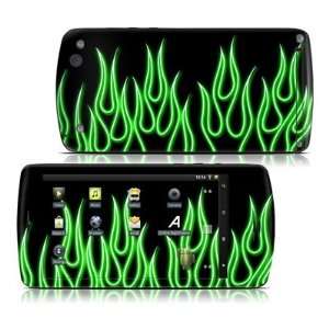 Archos 43 Internet Tablet Skin (High Gloss Finish)   Green Neon Flames