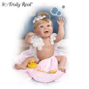   Real Bathtime Bubbles Collectible Realistic Baby Doll by Ashton Drake