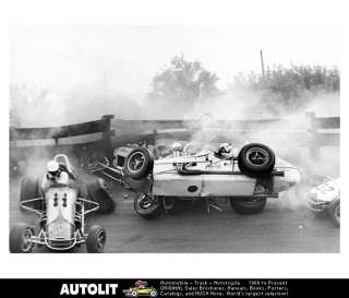 1967 Indiana Sprint Car Race Car Crash Photo  