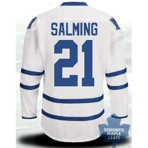  Leafs Authentic NHL Jerseys #21 Borje Salming White Hockey Jersey 