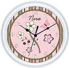 Baby Girl Nursery Mia Rose Pink Flower Butterfly Clock