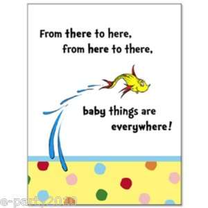 BABY Dr. Seuss Party Supplies ~ 8 INVITATIONS invites 726528276351 