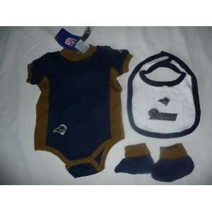    St Louis Rams Baby Infant Creeper 24 Months 3 Piece Set Baby