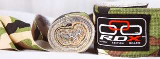 Auth RDX Green Camo Hand Wraps Bandages, Boxing Gloves  
