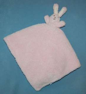 Pottery Barn Kids PINK Plush Bunny Rabbit Baby Security Blanket Lovey 