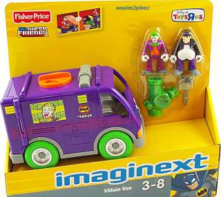 Fisher Price IMAGINEXT BATMAN Villain Van JOKER PENGUIN  