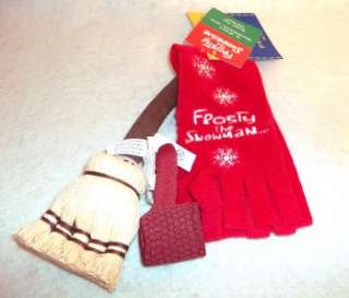 BUILD A BEAR WORKSHOP   FROSTY THE SNOWMAN SCARF, PIPE & BROOM  