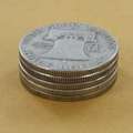 Lof of 5 1949 1954 S Ben Franklin Half Dollar Coins  