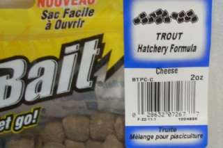 Berkley Trout Chew Nugget PowerBait Cheese Hatchery Fishing Bait 