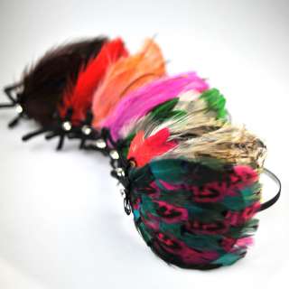 korean new feather applique black swan hair headbands  