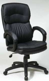 BLACK ECO LEATHER HIGH BACK EXECUTIVE HOME OFFICE DESK CHAIRS WITH 