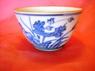 Antique Japanese Sometsuke Imari Porcelain Blue White Tea Cup Circa 