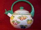   &Boch ~ French Garden Fleurence~ Metal whistler Tea Kettle with Lid