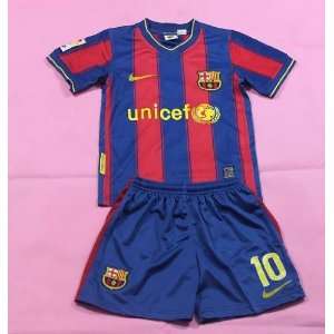 Barcelona home 09/10 # 10 Messi size Medium kids soccer jersey  