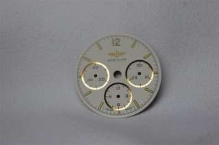 Breitling chronograph dial Matt white lume markers 963  