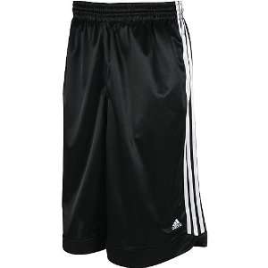  adidas 12 Basketball Shimmer Short Mens   Black/White 