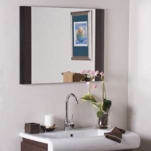  Espresso Framed Wood Bathroom and Wall Mirror   572612 