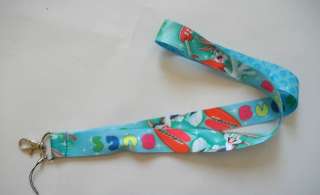NEW Blue Bugs Bunny Cell Phone ID Key Holder LANYARD  