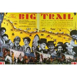  Big Trail Movie Poster (11 x 14 Inches   28cm x 36cm) (1930) Style D 