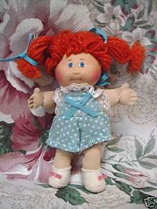 Cute Small Little Cabbage Patch Doll red hair blue eyes  