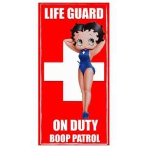 Betty Boop Beach Towel   Life Guard Lifeguard  Can Be Used for Bath 