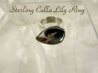 Sterling Silver w/Calla Lily Flower Ring  