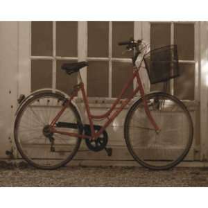  Red Bicycle with Basket by Francisco Fernandez. Size 7.75 