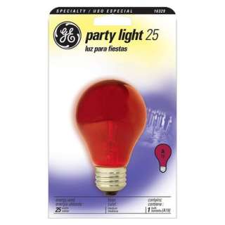 GE 25 Watt Red Party Light Bulb.Opens in a new window