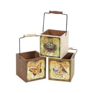   of 6 Summer Bloom Butterfly & Bird Decorative Boxes 5