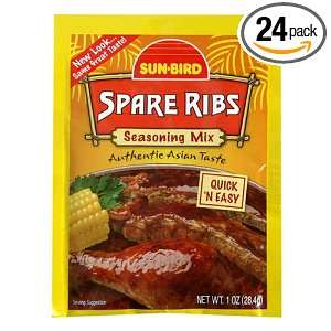 Sun Bird Seasoning Mix, Spare Rib, 1 Ounce Packets (Pack of 24)