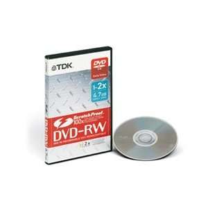DVD RW 4.7Gb 2x Pack 5 Library case Scratchproof rewritable blank dvd 