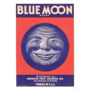  Blue Moon Vegetable Label   Los Angeles, CA Giclee Poster 