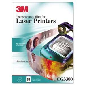   Laser Printer Transparency Film, Clear, Letter, 50/Box