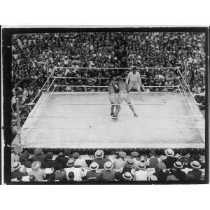   Jack Dempsey,Georges Carpentier boxing in ring,c1921