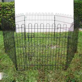 48 Black Exercise Pen Fence Dog Crate Cat Cage Kennel  