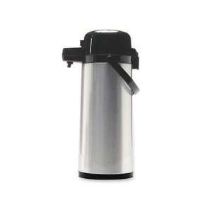   pump action, carry handle and brew through steam. Airpot is designed