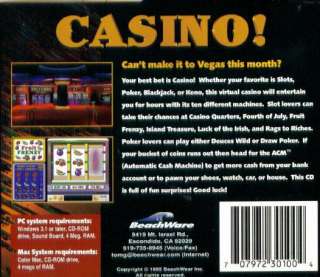 Casino 1995 PC CD Slots, Poker, Keno, Blackjack games  