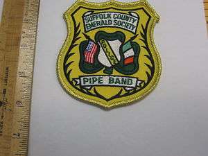 SUFFOLK COUNTY POLICE PIPE BAND IRISH BAGPIPES DRUM SCPD EMER SOC NEW 