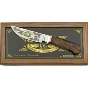  Browning Knives 330 Teddy Roosevelt Tribute Fixed Blade Knife 