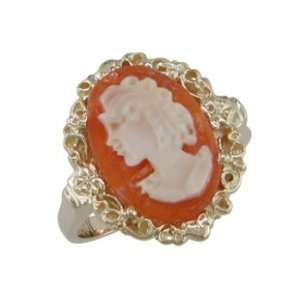  Calista 14K Yellow Gold Classic Cameo Ring Jewelry