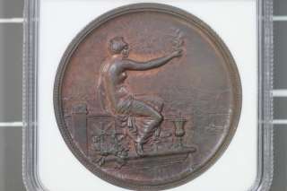 1895 Swiss Shooting Fest Medal Zurich NGC Unc Details  
