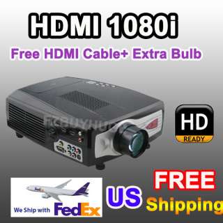 New Digital Video Cinema 1080i HD LCD Projector Home Theater Wii PS3 