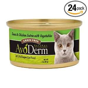 AvoDerm Naturals Tuna, Chicken and Vegetable Canned Cat Food, 3 Ounce 