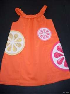 Gymboree Citrus Cooler Orange Slice Dress Sz 9 NWT  