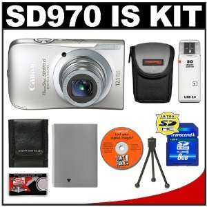 Canon PowerShot SD970 IS Digital ELPH Camera + 8GB SD Card + Case + NB 
